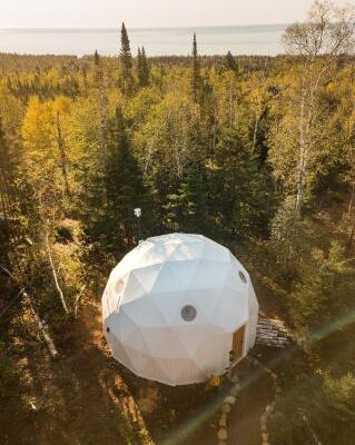 A bird's eye view of geodesic dome at Live Klarhet in Lutsen. Photo courtesy of Nicole Leand