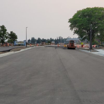 Looking west at the soon-to-be-opened section of Highway 61 in downtown Grand Marais  07-18-21 Photo by Rhonda Silence