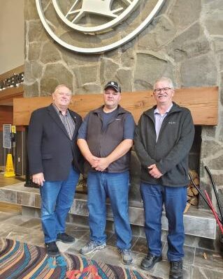 Senator Tom Bakk, Grand Portage Tribal Chairman Bob Deschampe, Representative Rob Ecklund - 11-01-21 Photo by Rhonda Silence