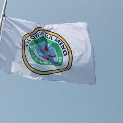 The flag representing the Grand Portage Band of Lake Superior Chippewa 08-17-21 Photo by Rhonda Silence