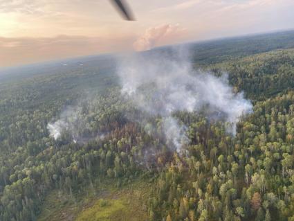 Wildfires in the BWCA in August 2021. Photo courtesy of the U.S. Forest Service