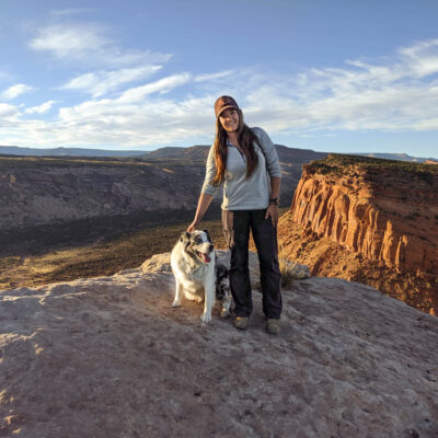Submitted photo -  Kalli Hawkins with Riley on a Colorado mountain top