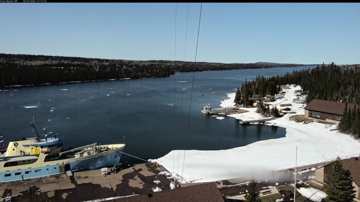 Ice-out coming slowly at Isle Royale