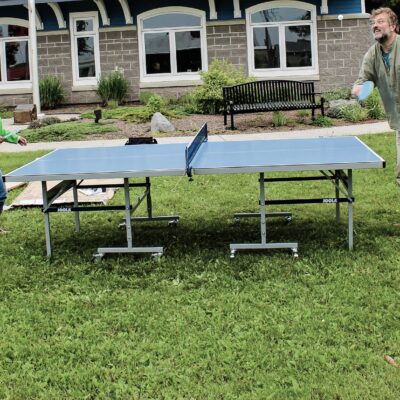 One of the first Great Place Projects was this outdoor ping-pong table at the Grand Marais Library