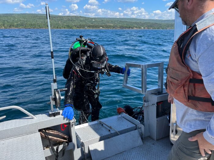 DNR researchers dive to bottom of Lake Superior near Grand Marais in search of ‘rock snot’