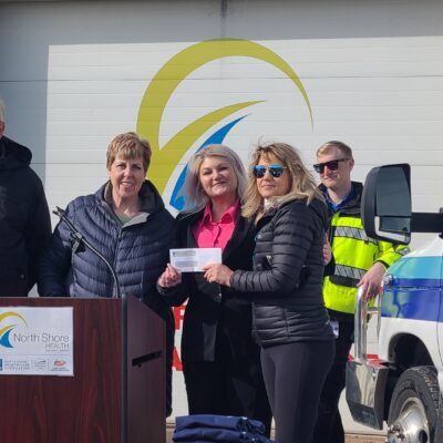 Wraalstad receiving check from NSHCF