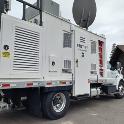 Another option for communication in emergencies was demonstrated by AT&T's First Net system. Photos by Todd Ford, Cook County