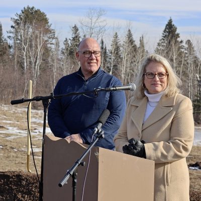 Developer John Anderson & Silver Bay City Administrator Lana Fralich