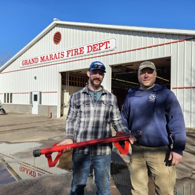 Matt Stone & Aaron Mielke with EV Extinguishing Unit