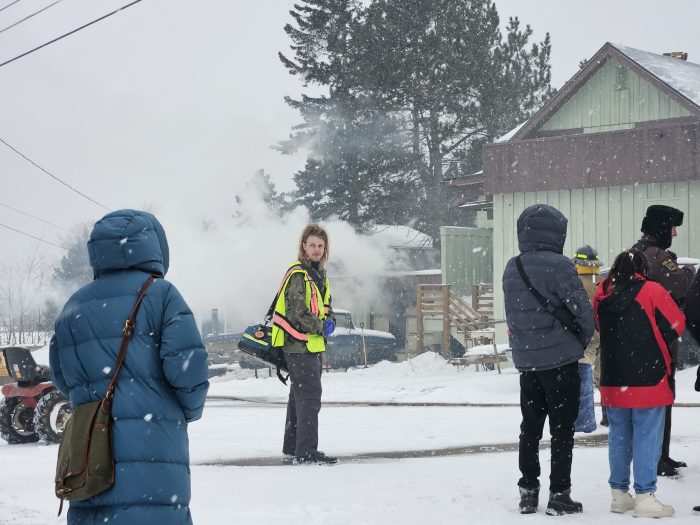 Structure fire destroys garage in Grand Marais