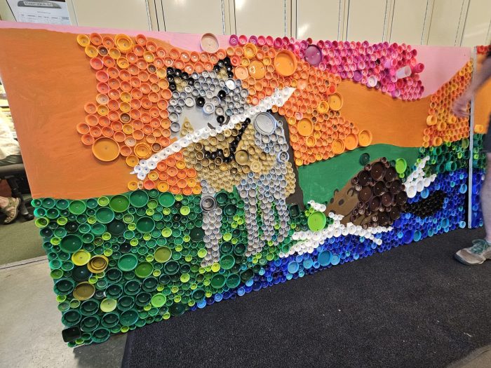 GES collects nearly 10,000 plastic bottle caps for bottle cap mural project