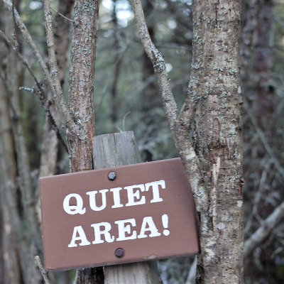 Visitors are asked to speak quietly