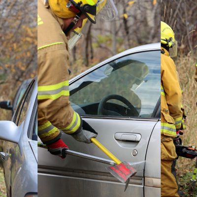 Prying open a car door