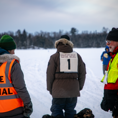 Musher at start line