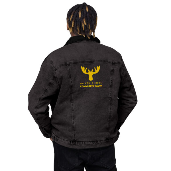 Black denim sherpa jacket