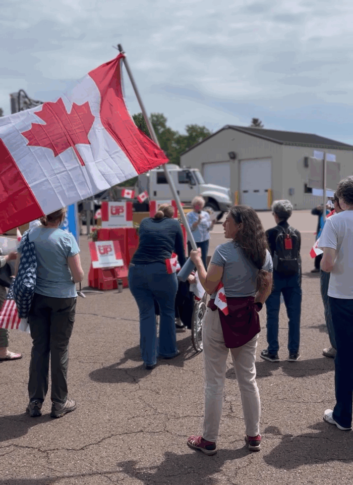 Rally held at Canadian Border to convey positive message to northern neighbors
