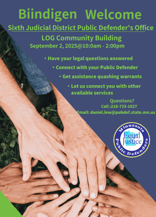 Public defender’s office, Grand Portage Band host September event to help resolve warrants and legal issues