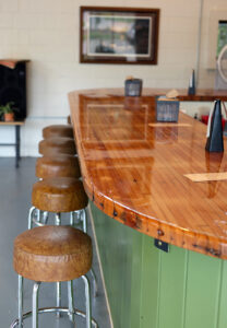 Bowling lane bar