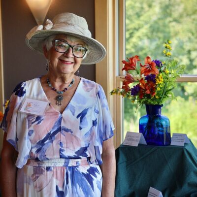 Rae Piepho at the 2025 flower show Rae Piepho at the 2025 flower show