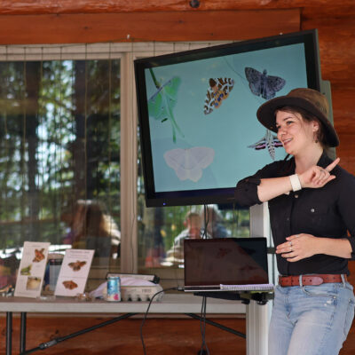 Sugarloaf naturalist Dominique Menard's moth presentation Sugarloaf naturalist Dominique Menard's moth presentation