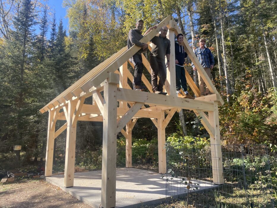 Raising a timber frame: Celebrating family legacy and traditional building