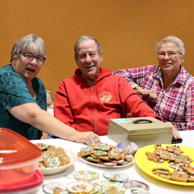 Grand Portage elders Polly James, George Harrelson, Mary Bowles