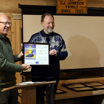Dark Sky Friendly Business Award given to Lake Superior Trading Post