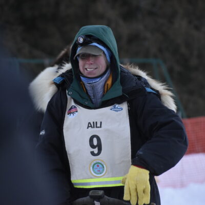 Erin Aili at finish line