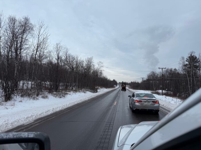 Icy road conditions reported on Highway 61 and North Shore