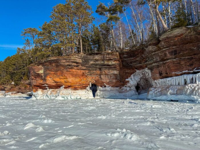 Ice caves at Apostle Islands National Lakeshore open, drawing visitors and shuttle delays