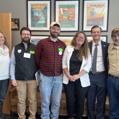 SWCD staff with Sen. Grant Hauschild. Photo courtesy of Cook SWCD