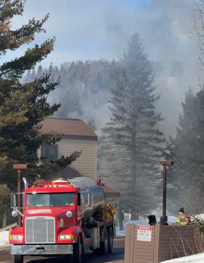 Area fire departments responding to structure fire at Caribou Highlands in Lutsen