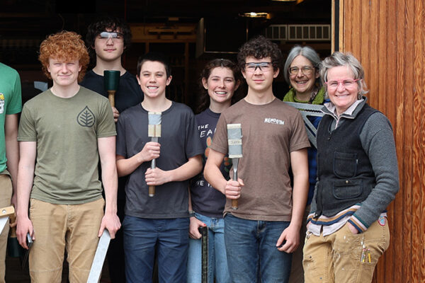Timber frame students