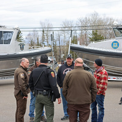Public safety officials with new vessels